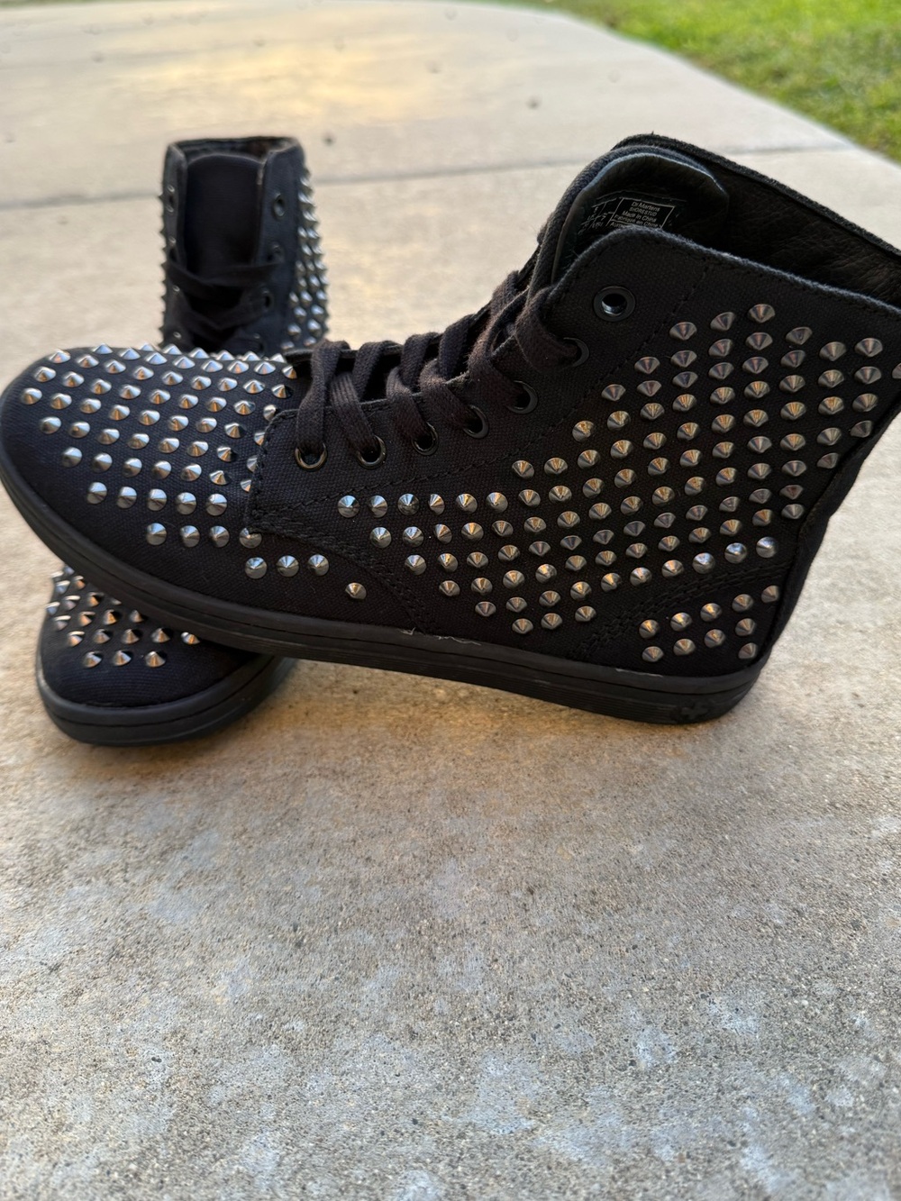 Dr. Martens Black High-Top Sneakers with Studs